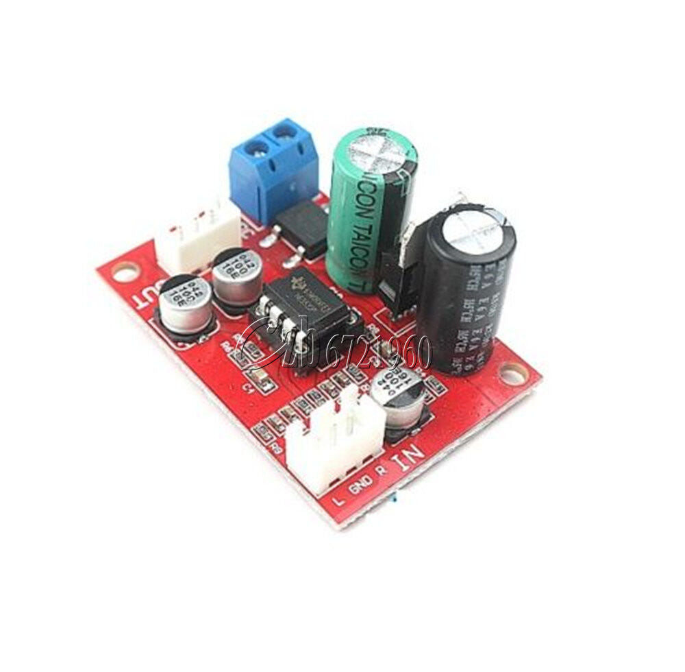 DIY NE5532 Dynamic Microphone Stereo Preamp Amplifier Board DC9-24V AC8-16V