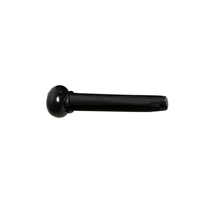 6 Pcs Acoustic Guitar Bridge Pins with Dot Inlay for Guitar Parts Black