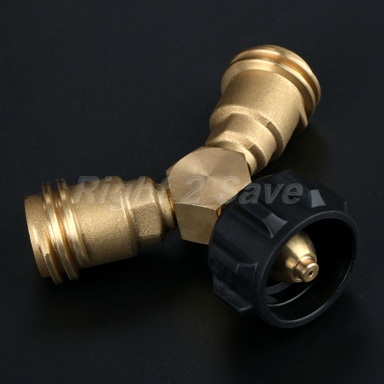 Outdoor Camping QCC1/POL Propane Y-Splitter Tee Adapter Connector Connects Valve