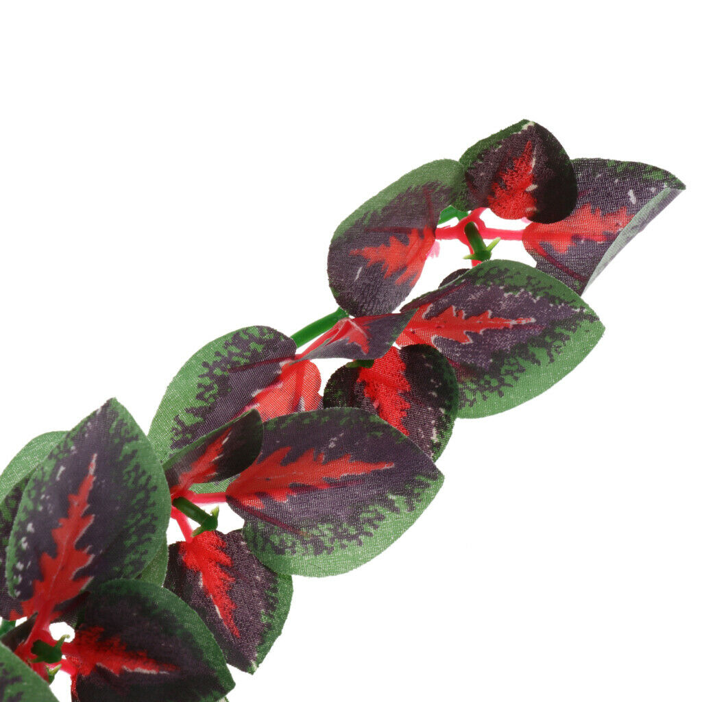 2xReptile Vivarium Decoration Aquarium Ornament Artificial Ivy Vines Climber