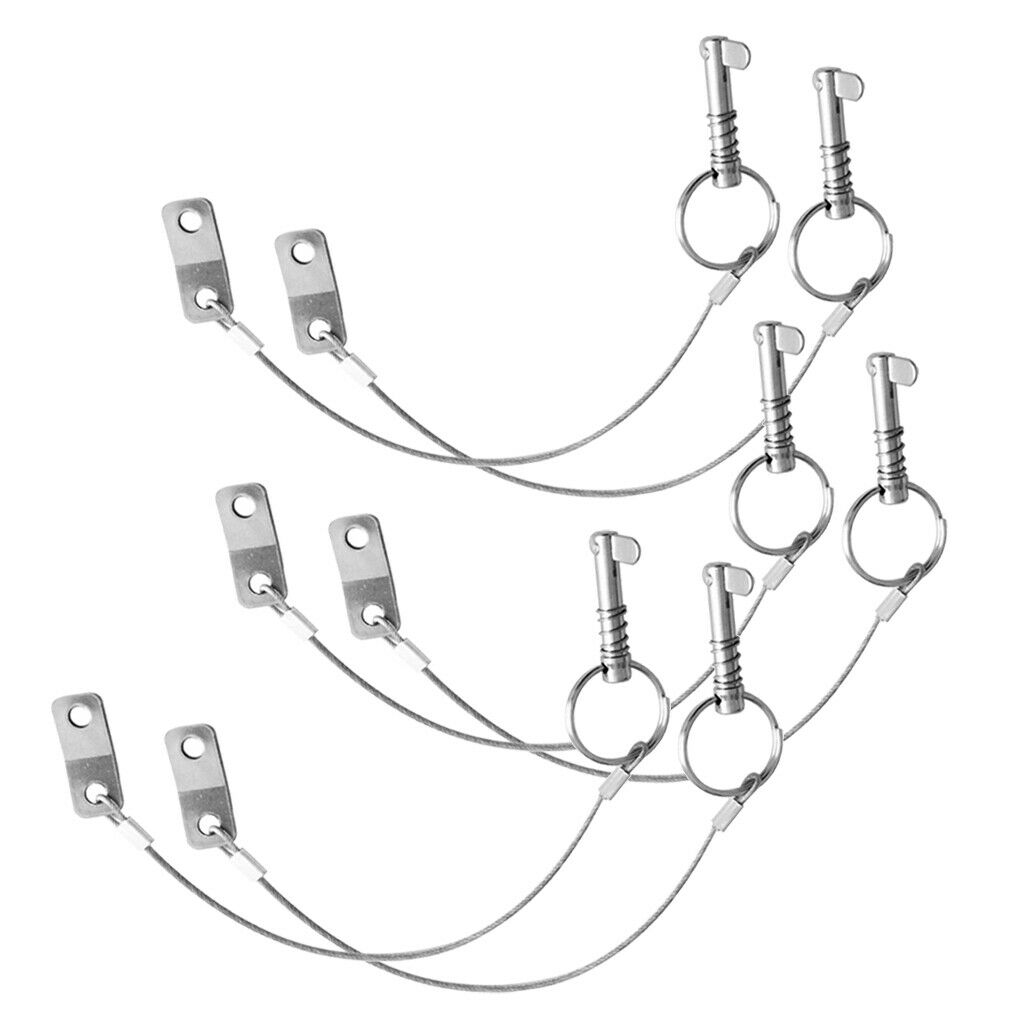 6x Quick Release Pin With Stainless Steel Strap