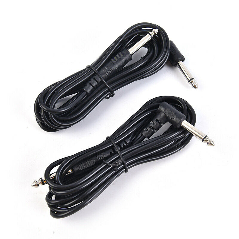 2PCS 10FT Electric Patch Cord Guitar Amplifier Amp Cable Right Angle 90 Deg SJ