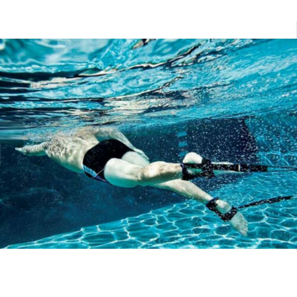 Stationary Swimmer Swim Trainer Belt Set Ankle Strap Leash Equipment New