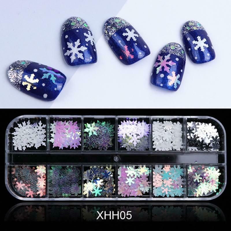 Glitter Snow Fireworks Christmas Foils Transfer Nail Supply Nail Decorations