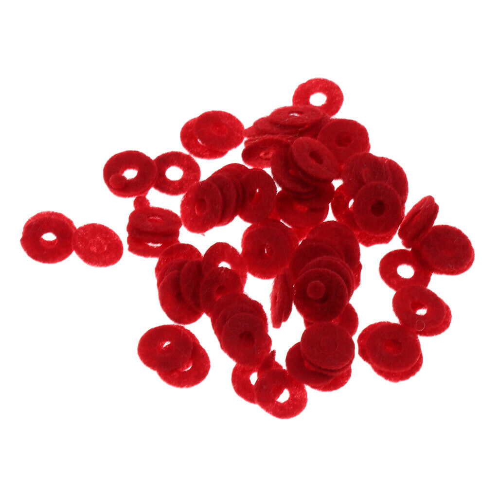 Pack of 90 Red Small Piano Balance Hitch Pin Felt Punchings Shims Gaskets
