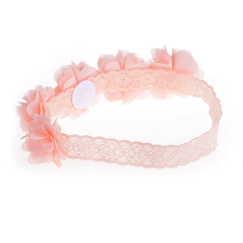 Baby Girl Toddler Lace Flower Hair Band Headwear Kids Headband Accessories y Tt
