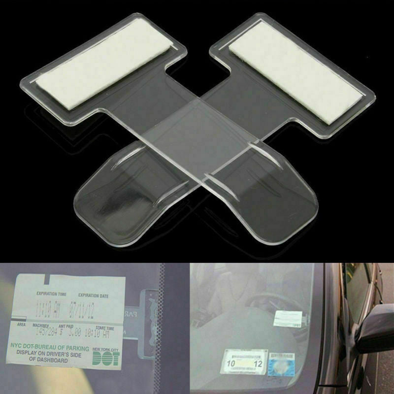 Car Parking Ticket Permit Holder Clip T-shape Folder for Car Windscreen Window