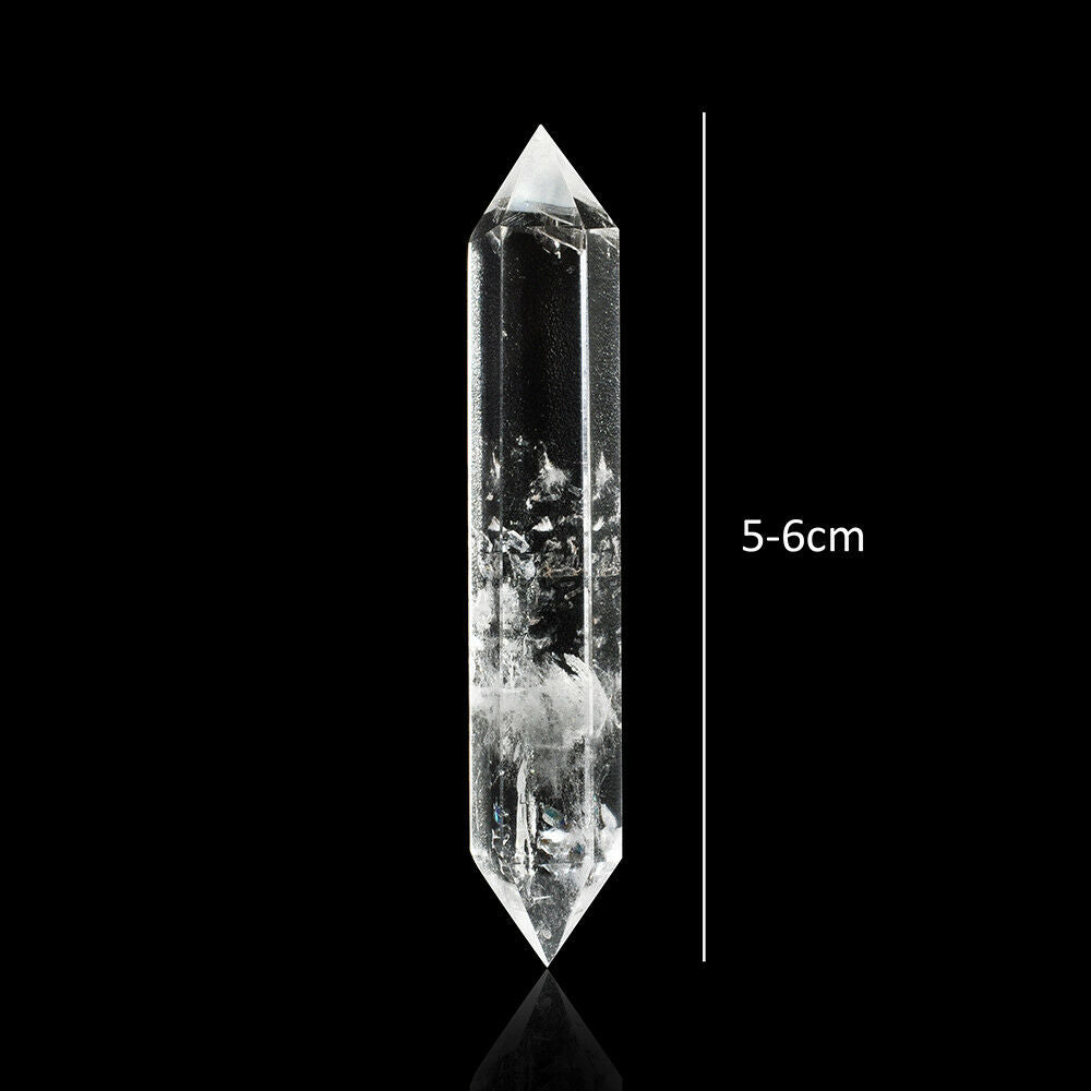 1pc Tibet Natural Rock Clear Quartz new Crystal Point Healing Terminated Wand AU