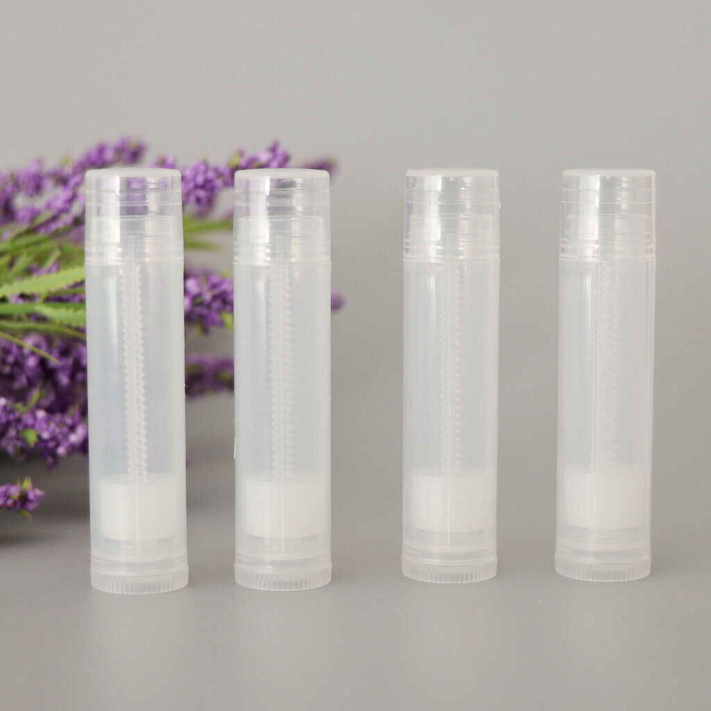 25 Pack 5g Mini Lip Balm Tubes Clear Travel Refillable Lipstick Bottles