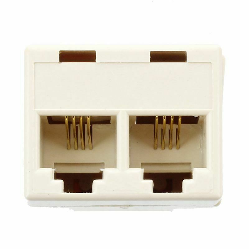 RJ11 4 Pins Female 1 to 2 Telephone Splitter Connector Adapter B1P3P3