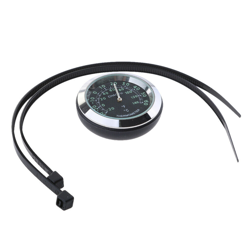 Waterproof Motorcycle Motorbike Handlebar Temperature Thermometer Meter Blk