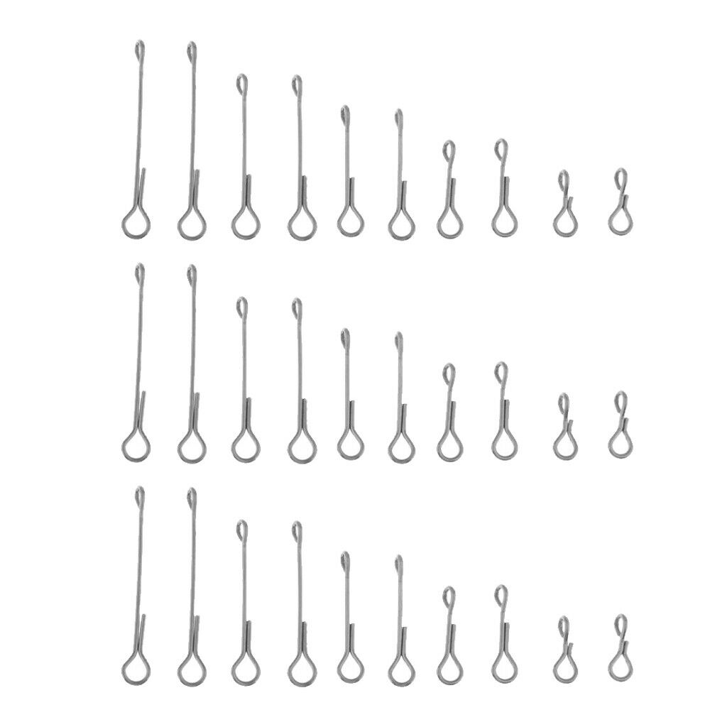 Set of 30 Fly Tying Articulated Shanks Fishing Flies Body Tackle DIY Tackles