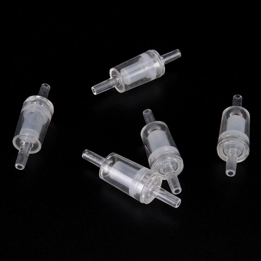 5X Aquarium Fish Tank Plastic Non Return Check Valve One Way Air Pumps Fil.l8