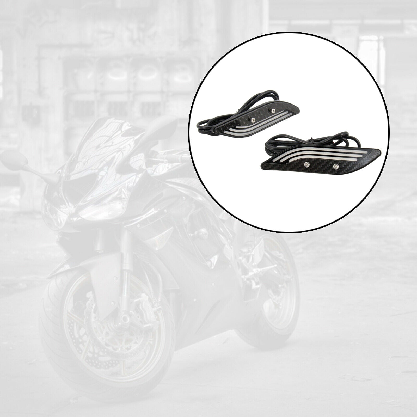 2 PCS Motorbike LED Turn Signal Light Cornering Lamp Waterproof Performance