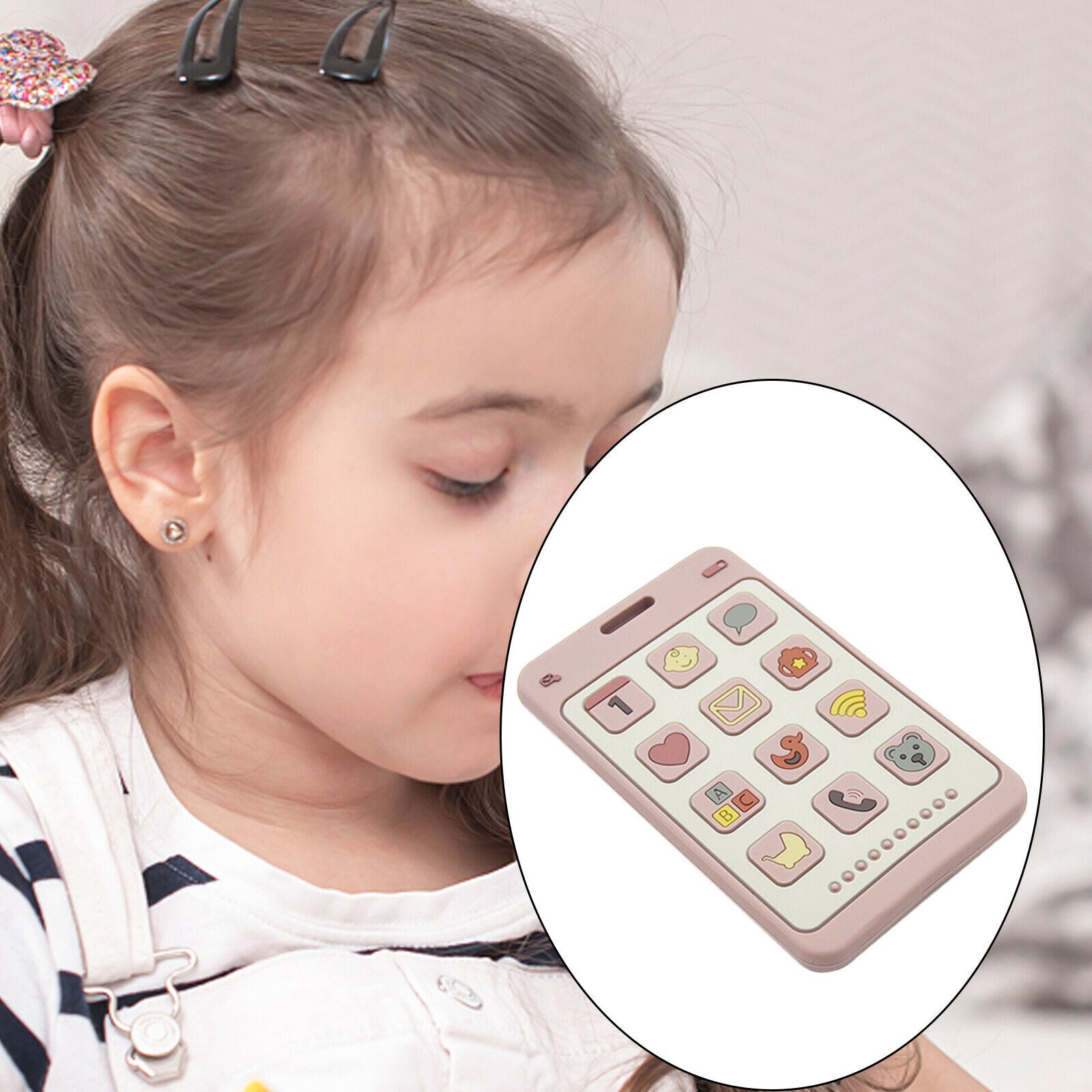 Soft Teethers Sensory Teething Nursing Phone Pretend Play Toys Age 6 Month