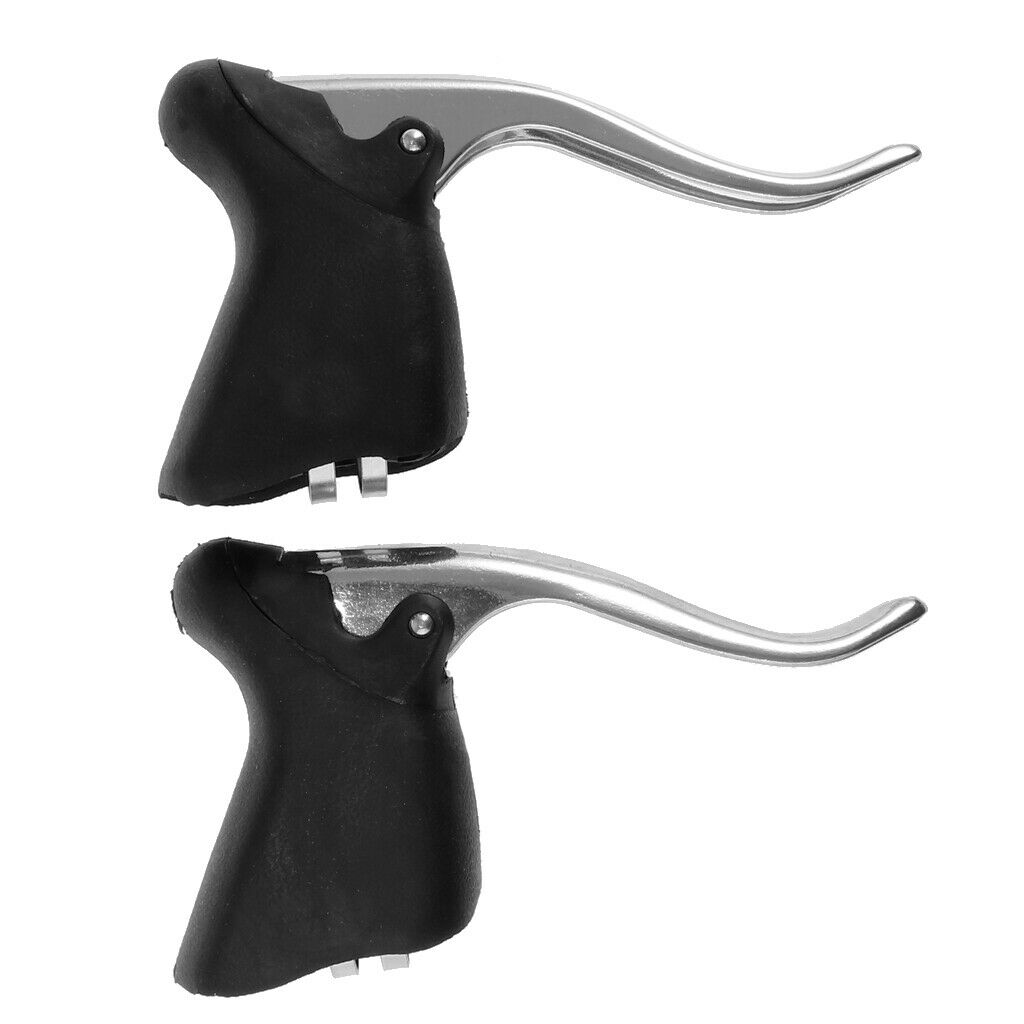 1 Pair Road Bike Drop Bar Brake Lever Bent Brake Handle  Handbrake