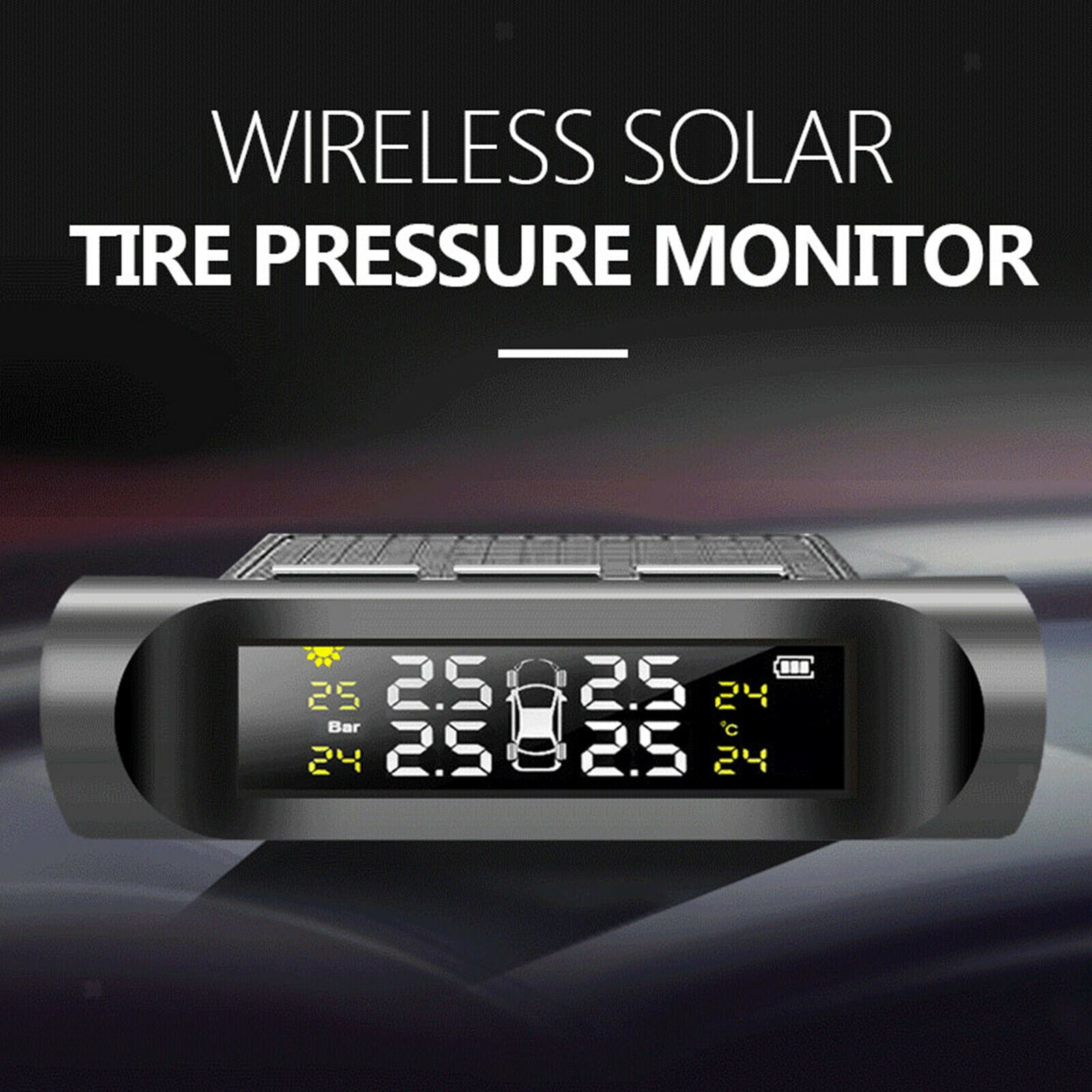 Pack 2 TD1 Auto Car Tire Pressure Monitoring System + External Sensor Kit