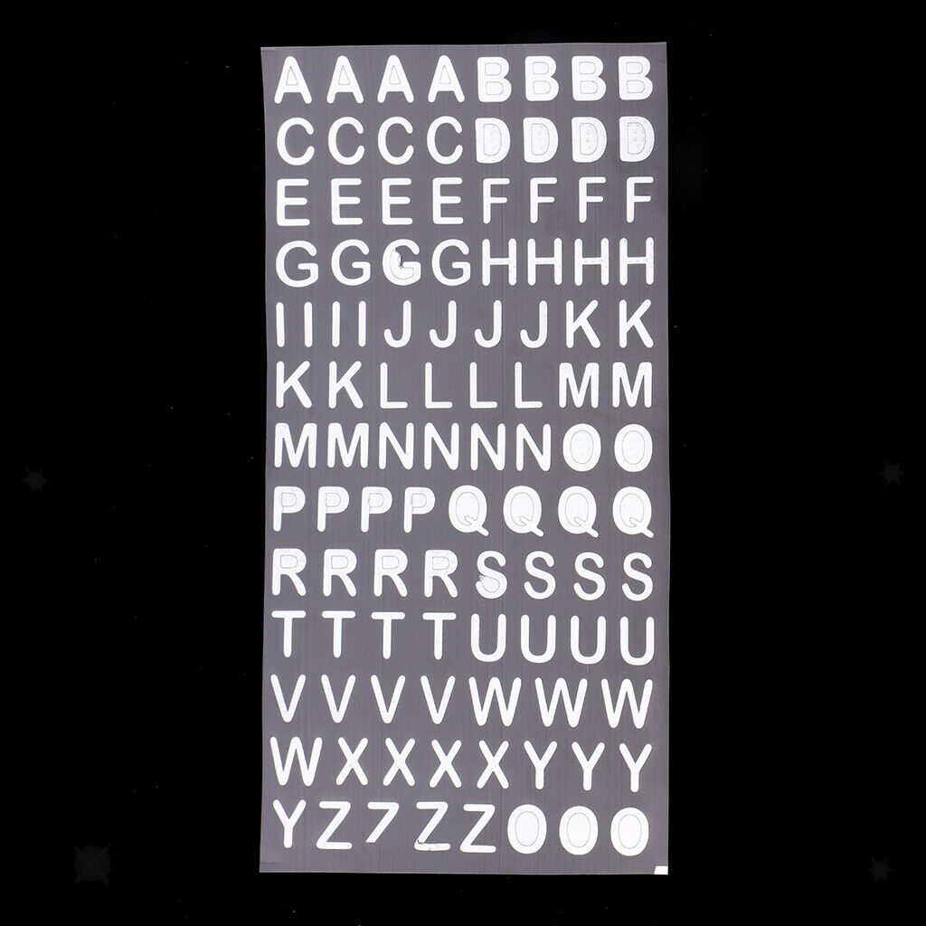 6 Pcs Alphabet Numbers Letters Stickers Label Craft Self Adhesive Peel Off