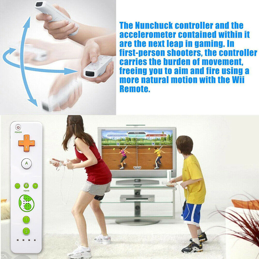 Remote Nunchuck Controller Built in Motion Plus Wireless For Nintendo Wii /Wii