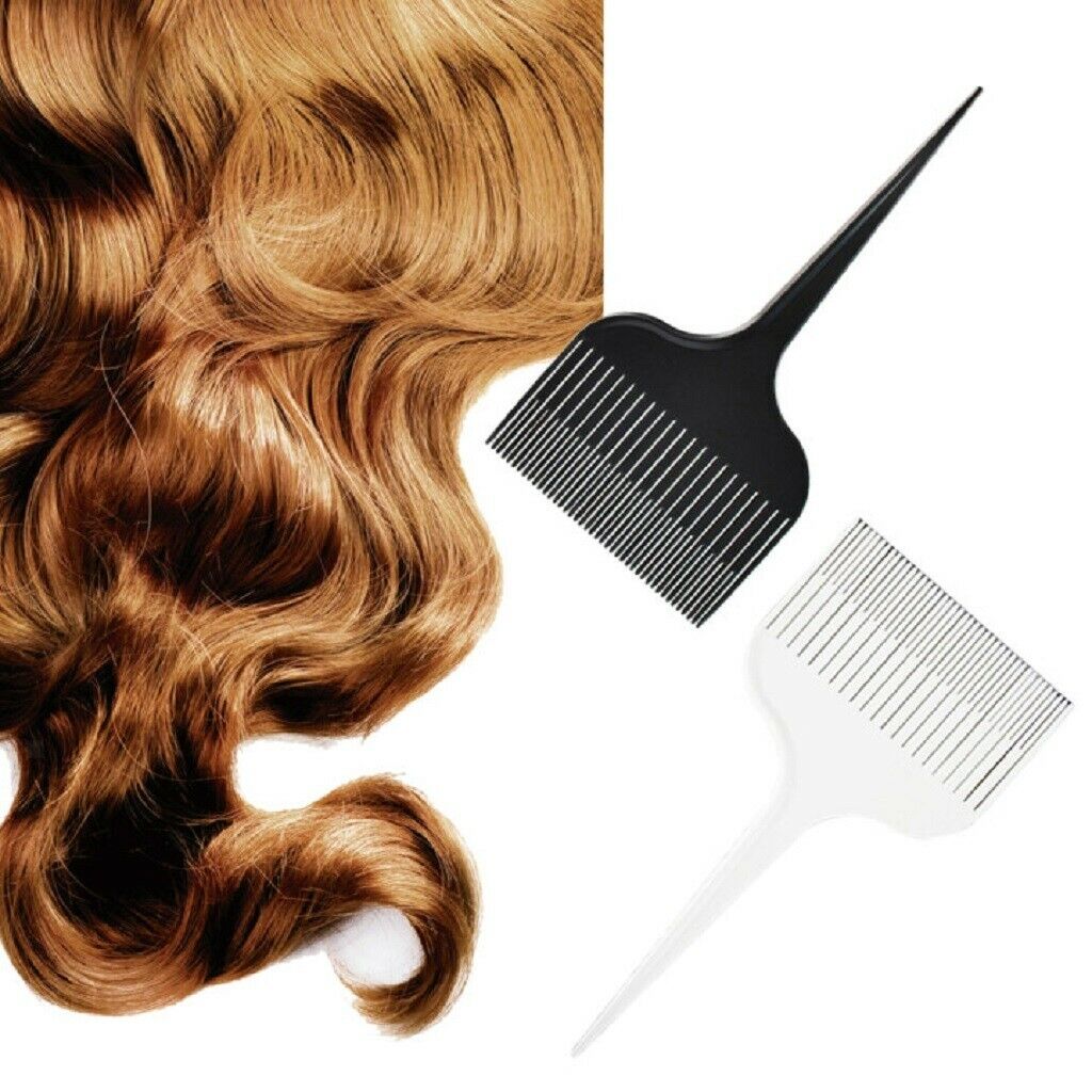 2Pcs Pro Hair Sectioning Weaving Highlights Foiling Comb Salon Dyeing Comb