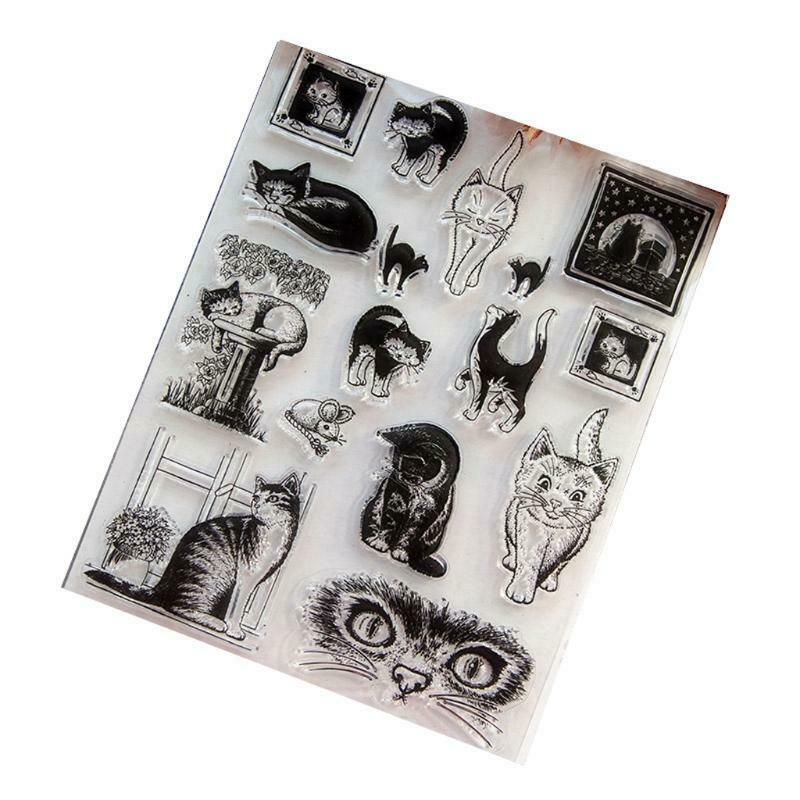 Clear Stamp Silicone Seal For DIY Scrapbook Diary Album Photo Decor T1039 Cat