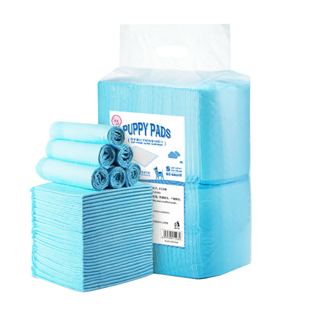 60 Pcs Puppy Dog Training Potty Pee Piddle Pads Ultra - Absorbent Pet Pee Pee