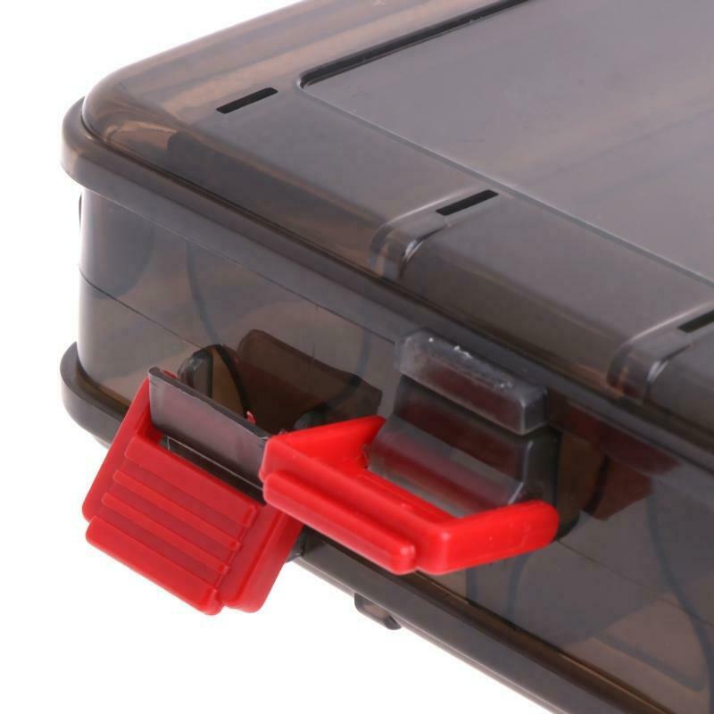 Fishing Box Bait Lure Hook Storage Double Side V Shaped Tackle 14 Compartments