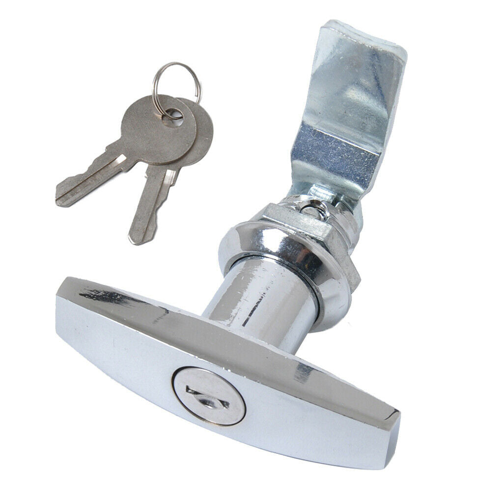 Secure Garage Door Opener T Handle Lock with 2 Keys for Caravans RV