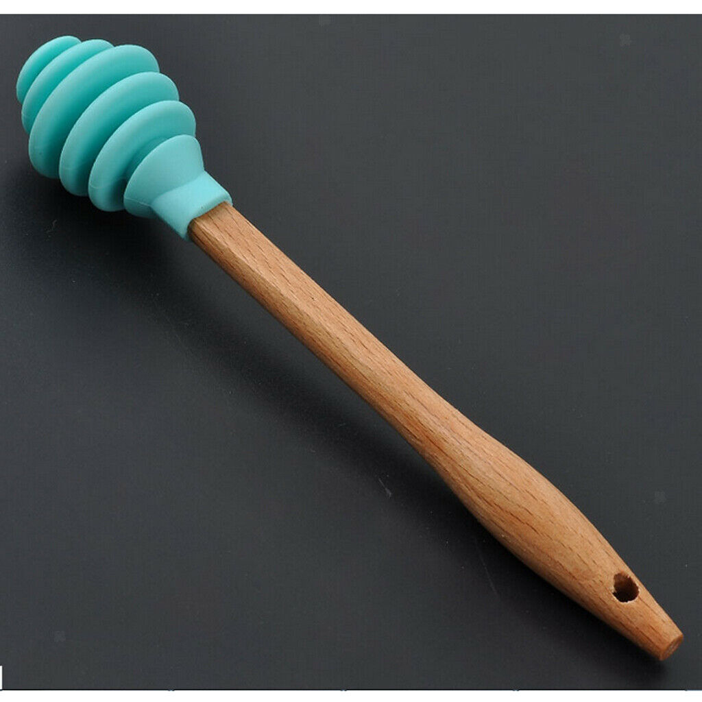 1pc Honey Stick Stirring Dipper Jam Spoon Dip Server Wooden Long Handle