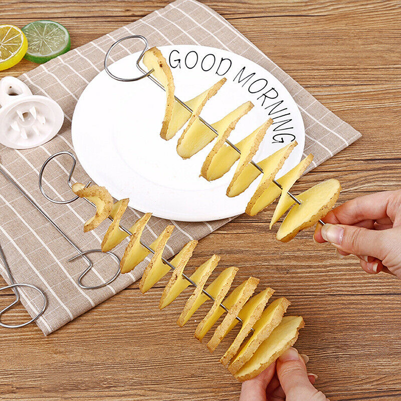 1Set Potato Spiral Cutter Cucumber Slicer Vegetable Spiralizer Kitchen Gadge TL