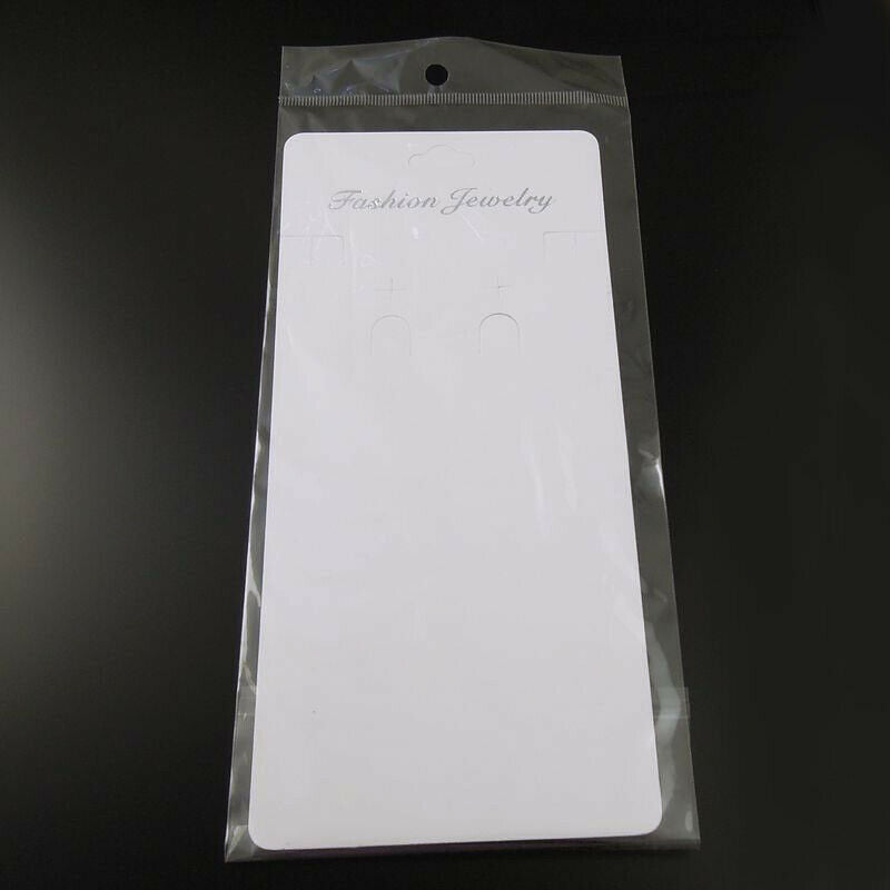 60-Pack Bracelet Necklace Jewelry Display Hanging Cards With OPP Bags 26.5x10cm