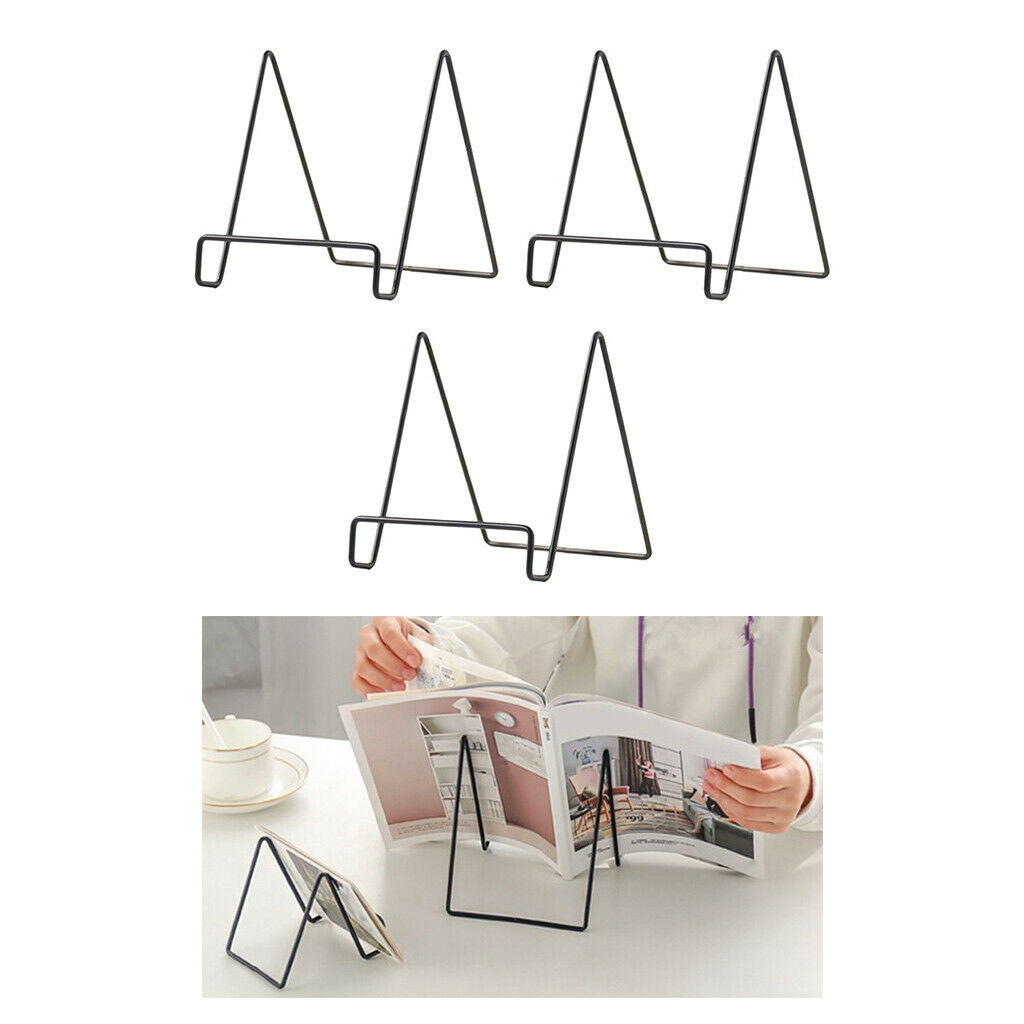 3x Plate Stand Plate Holder Plate Holder Iron Display Stand Picture Stand for