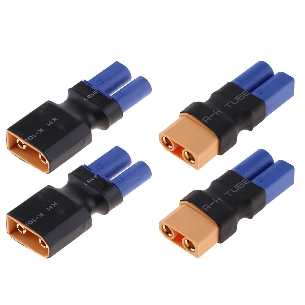 Pack of 4 Connector Converter Adapter Male Female Set Compatible for XT90 to EC5