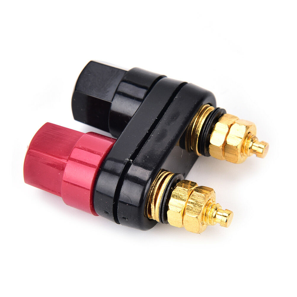 2pcs banana plugs couple terminals red black connector amplifier binding post SJ