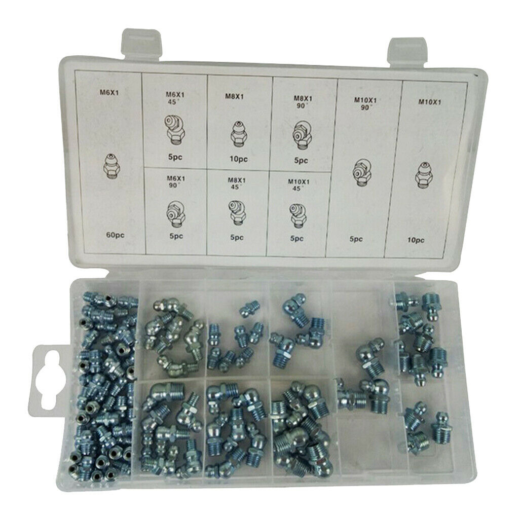 110tlg Grease Nipple Assortment Conical Grease Nipple, M6 M8 And M10