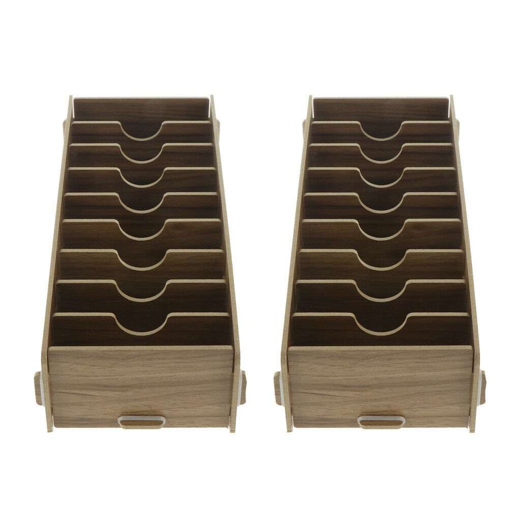 2x Desktop Name Business Cards Holder Storage Box Case Office Organization