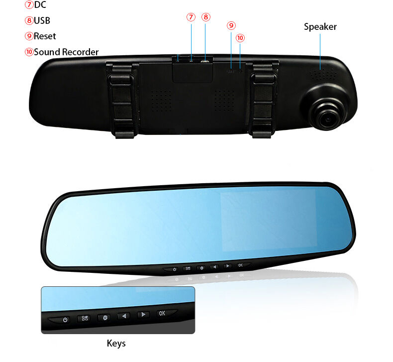 1080P Car DVR Dash Camera Dual Lens Cam Video Recorder Night   G-sensor