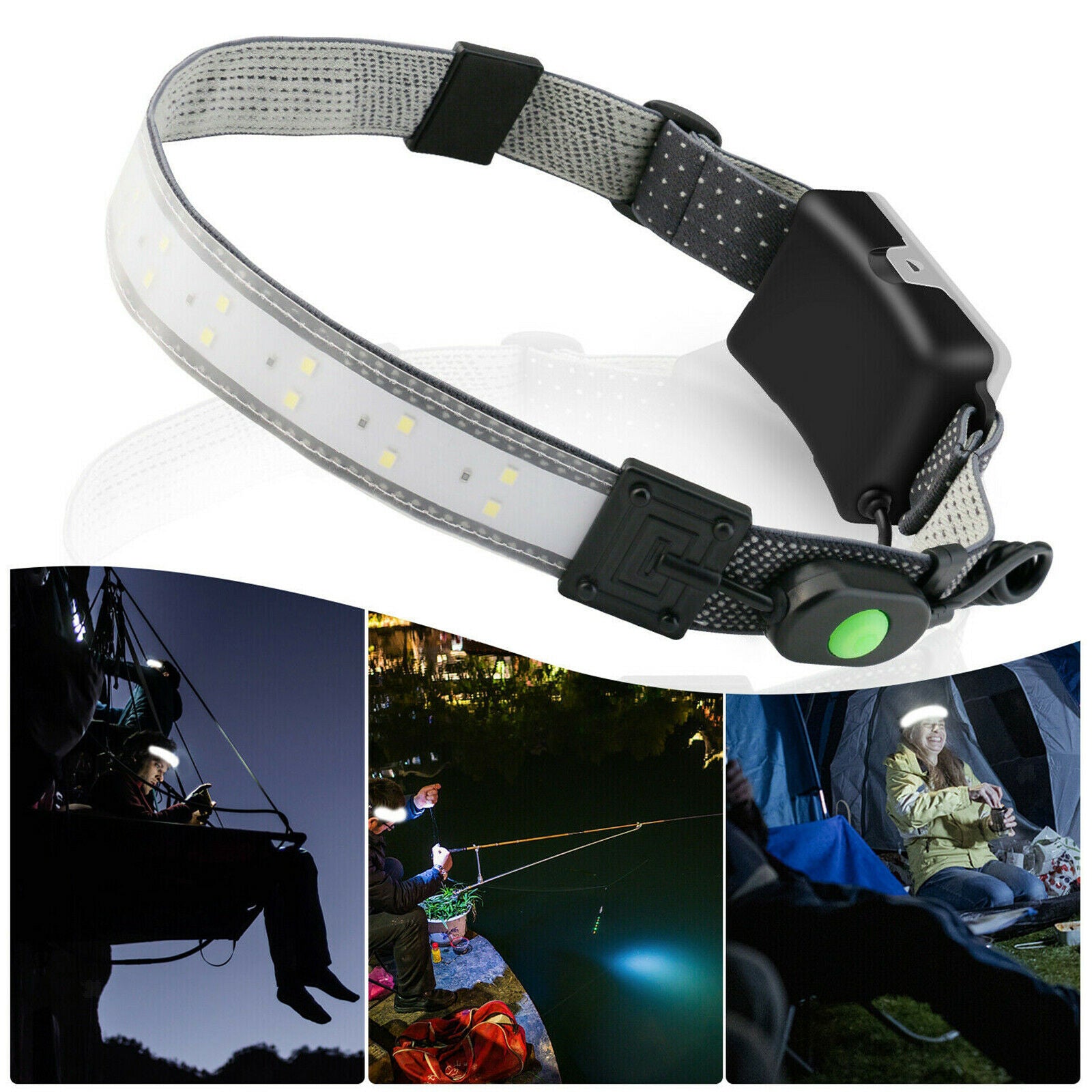 Headlamp Flashlights with Adjustable Headband for Hiking Camping Repair