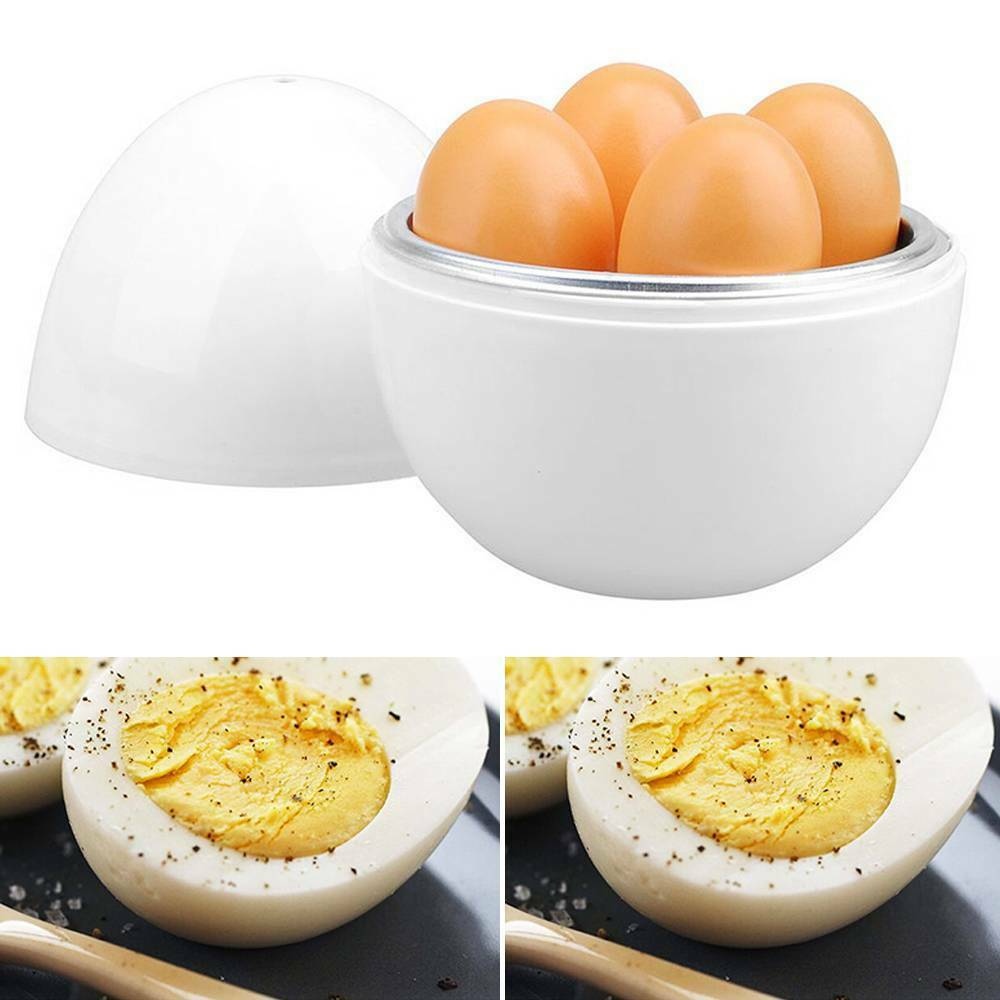 Household 4 Eggs Boiler Cooking Poacher Breakfast Steamer Microwaveable Portable