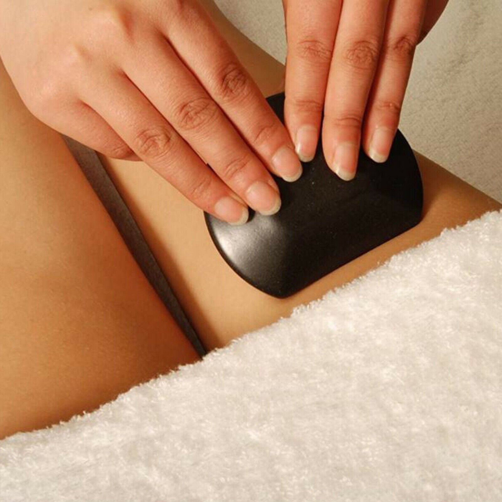 2 Piece Therapy Large Massage Stone Pain Relief Lava Basalt Pack 9.5x8x2.7cm