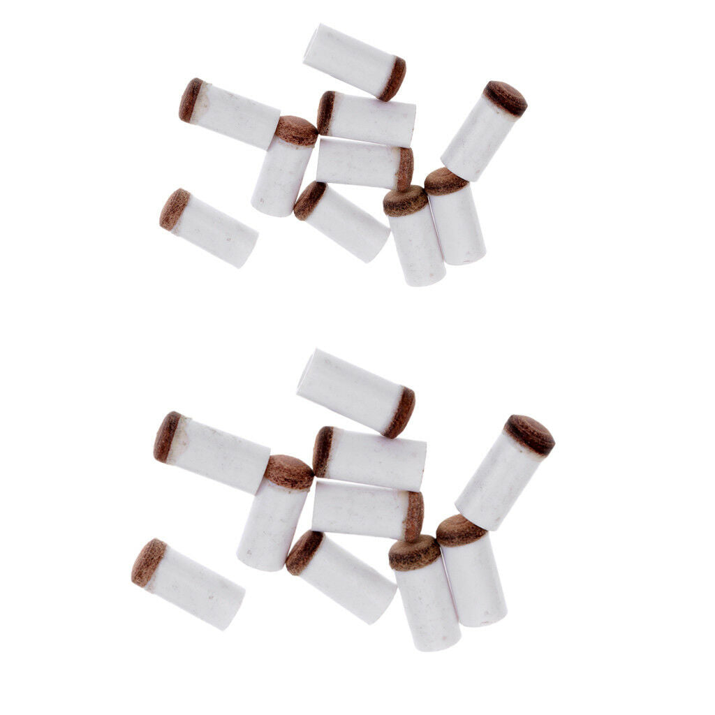 20 Pieces Snooker Pool Cue Ferrule Slip-On Tips for Pool Cues 11mm + 13mm