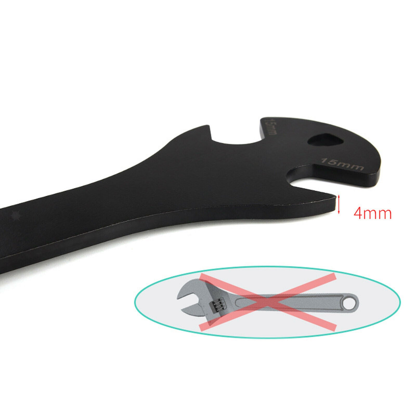Handy Bike Pedal Wrench Alloy Steel Road Bicycle Spanner Long Handle Tool
