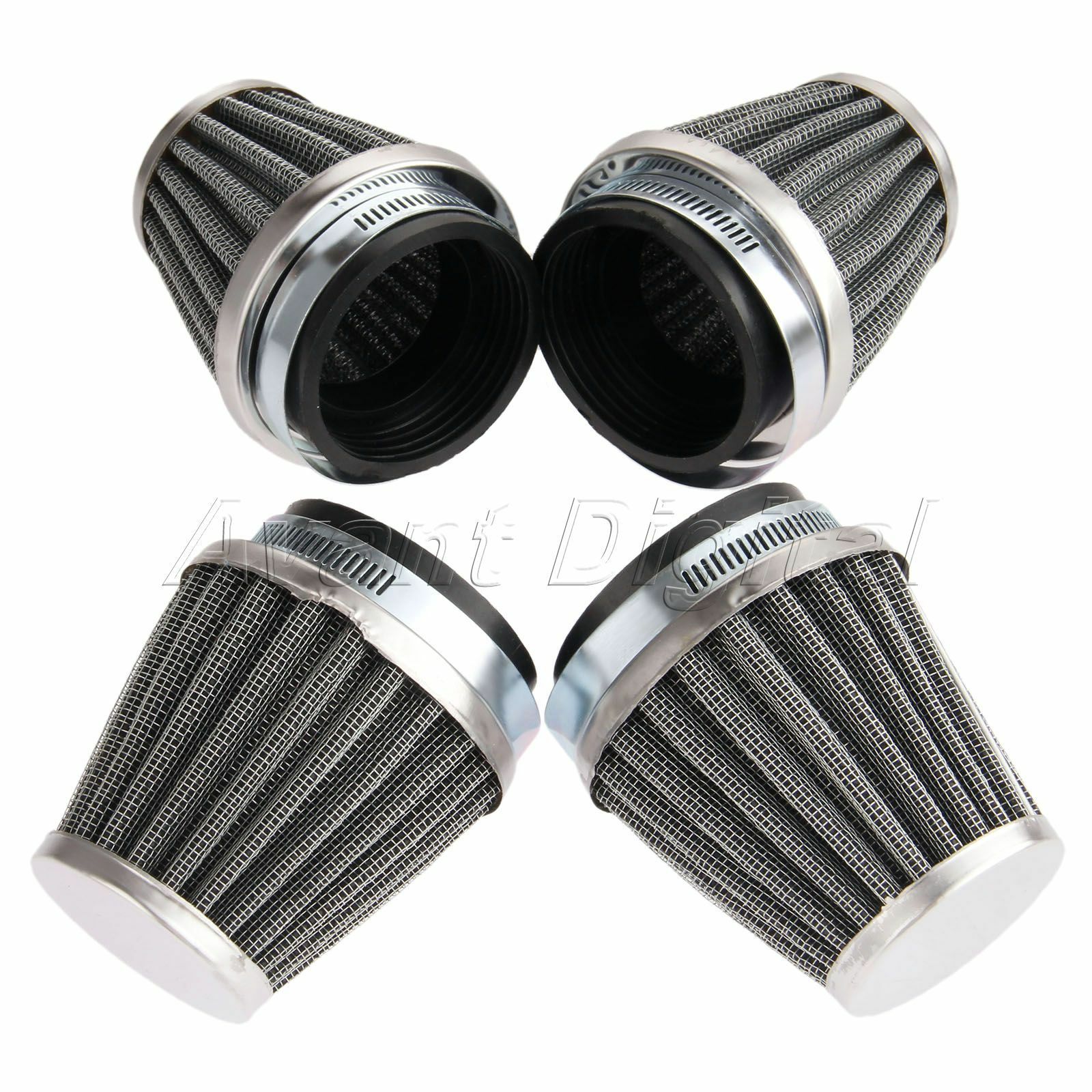 4 pcs Motorcycle 52mm Size Air Intake Filter Cleaner for Scooter Minibike ATV