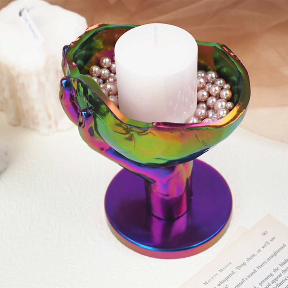 DIY Epoxy Casting Hand Candle Holder Storage Box Silicone Mould Table Ornaments