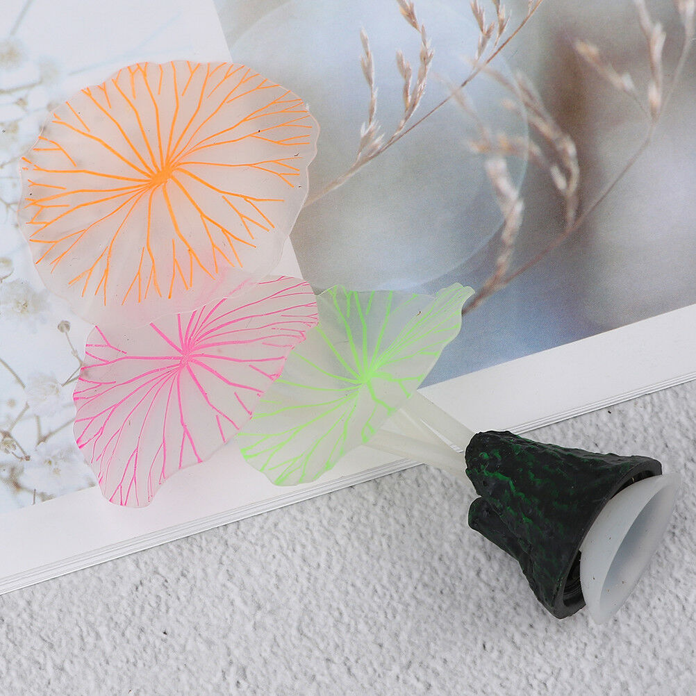 Aquariums accessory artificial coral reef glowing fish tank lotus leaf lum.l8