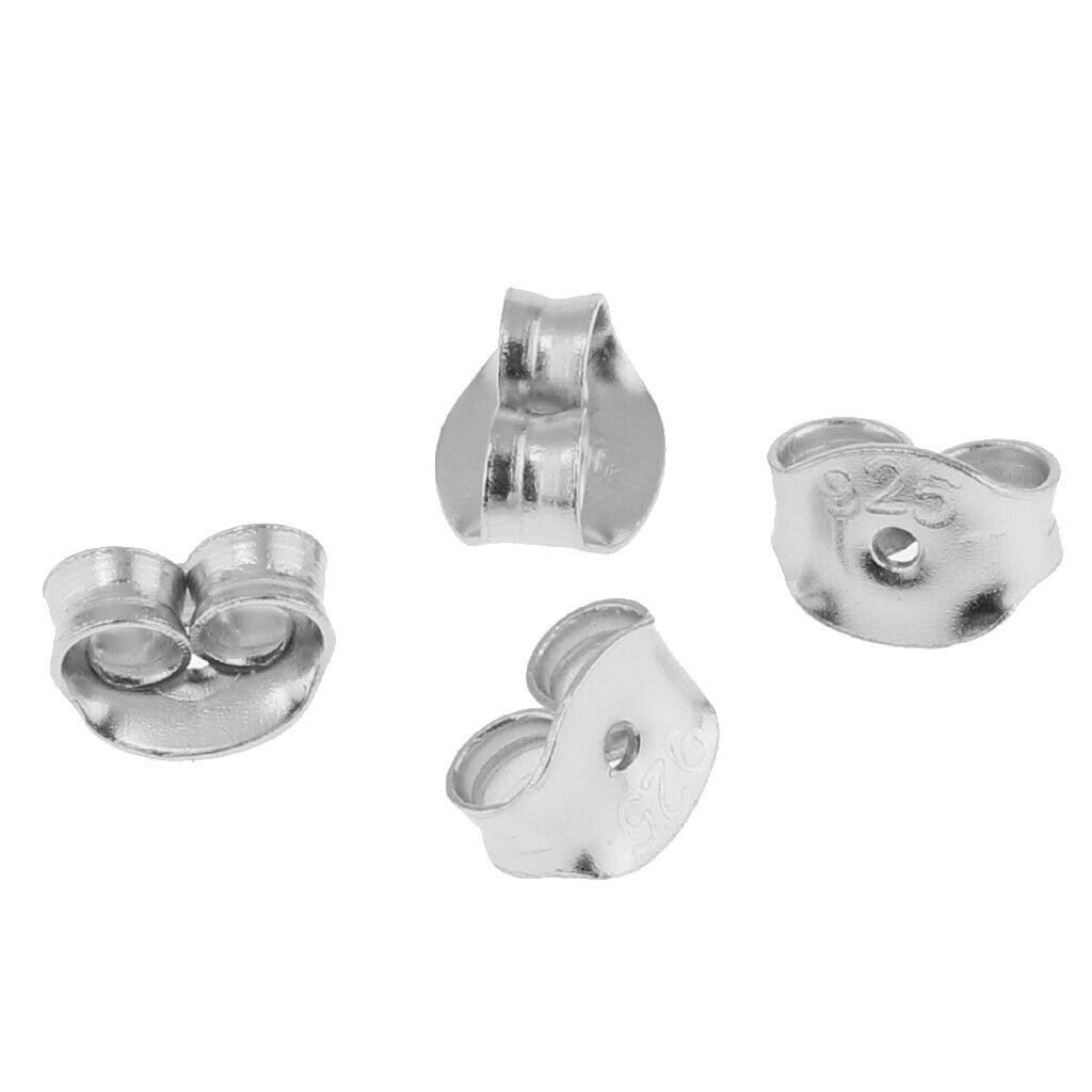 S925 Earring Backs Stud Stoppers Butterfly Safety Eardrop Earbob Findings