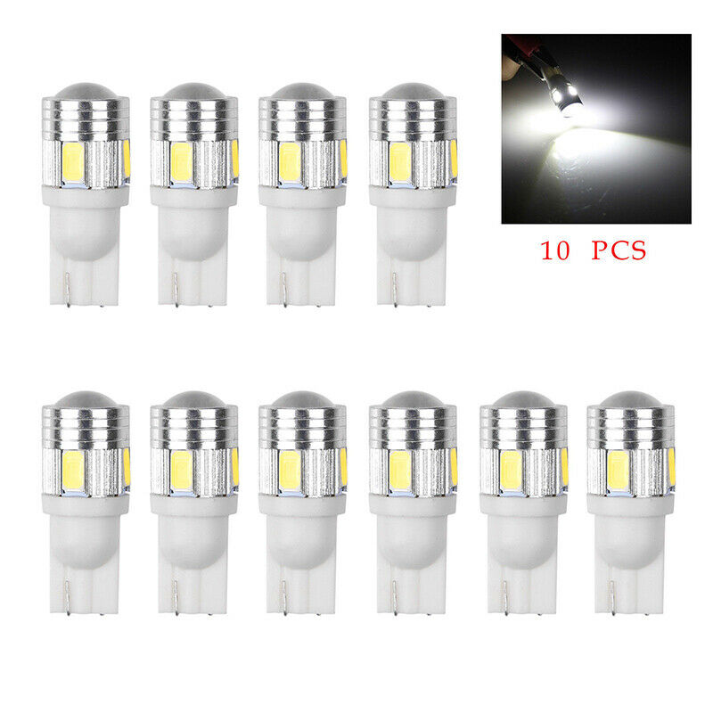 10X White High Power 3W LED Lights Show Wide Light T10 5630 6SMD Bulb Lam.l8