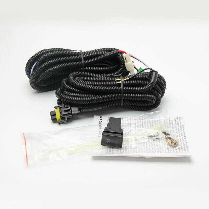 Car Wires Switch Front Bumper Driving Fog Lights DRL Lamps Day Light with BezeM8