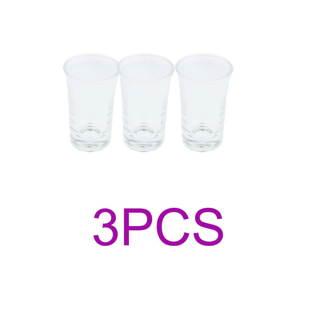 3 Pcs Premium Heavy Base Shot Glass 35ml