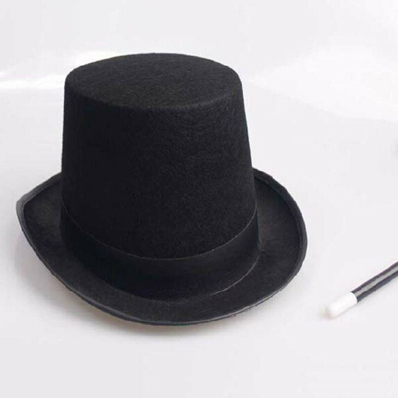 Black Magician Butler Top Hat Steampunk Costume Accessories Felt Party Hat
